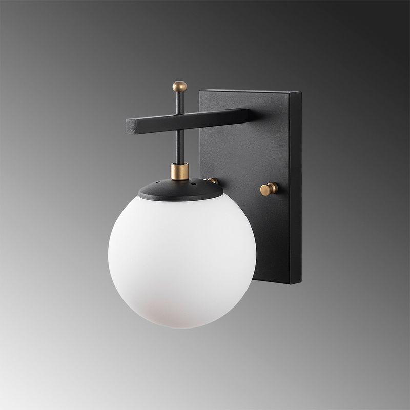 Casa si Gradina - Corpuri si surse de iluminat - Plafoniere, aplice si spoturi - Aplica, Opviq, metal, negru antique alb, 15x20x15 cm - Infinity.ro