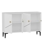 Casa si Gradina - Mobilier - Comode si corpuri - Comode - Comoda tv, Hanah Home, pal melaminat, alb, 120x30x75 cm, 327ODS1138 - Infinity.ro
