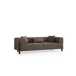Casa si Gradina - Mobilier - Canapele si coltare - Canapele - Canapea 3 locuri, Hanah Home, lemn fag si pal, maro, 225x93x75 cm - Infinity.ro