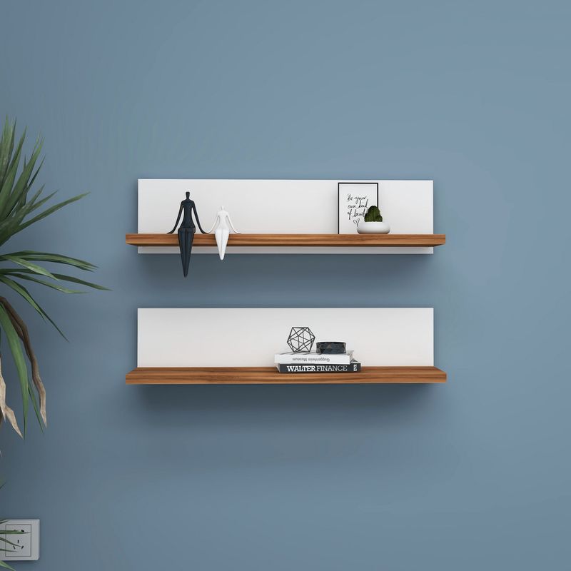 Casa si Gradina - Mobilier - Biblioteci si rafturi - Rafturi - Raft de perete, Hanah Home, pal melaminat, alb, 60x15x13 cm - Infinity.ro