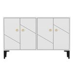 Casa si Gradina - Mobilier - Comode si corpuri - Comode - Comoda tv, Hanah Home, pal melaminat, alb, 120x30x75 cm, 327ODS1138 - Infinity.ro
