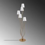 Casa si Gradina - Corpuri si surse de iluminat - Veioze si lampi - Lampadare - Lampadar, Opviq, metal, auriu alb, 44x44x160 cm - Infinity.ro