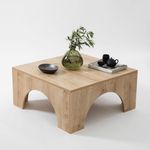 Casa si Gradina - Mobilier - Mese si birouri - Masute de cafea - Masuta de cafea, Hanah Home, pal melaminat, stejar, 80x80x37 cm - Infinity.ro