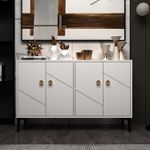 Casa si Gradina - Mobilier - Comode si corpuri - Comode - Comoda tv, Hanah Home, pal melaminat, alb, 120x30x75 cm, 327ODS1138 - Infinity.ro