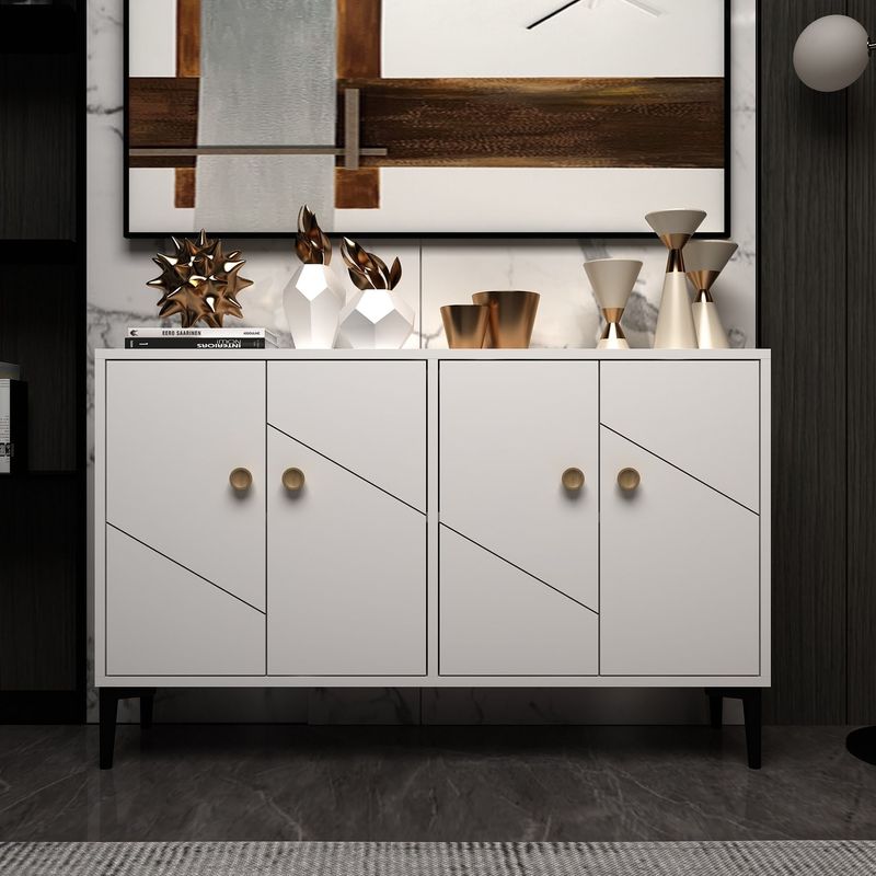Casa si Gradina - Mobilier - Comode si corpuri - Comode - Comoda tv, Hanah Home, pal melaminat, alb, 120x30x75 cm, 327ODS1138 - Infinity.ro