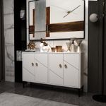 Casa si Gradina - Mobilier - Comode si corpuri - Comode - Comoda tv, Hanah Home, pal melaminat, alb, 120x30x75 cm, 327ODS1138 - Infinity.ro