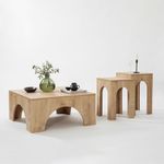 Casa si Gradina - Mobilier - Mese si birouri - Masute de cafea - Masuta de cafea, Hanah Home, pal melaminat, stejar, 80x80x37 cm - Infinity.ro