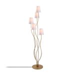 Casa si Gradina - Corpuri si surse de iluminat - Veioze si lampi - Lampadare - Lampadar, Opviq, metal, auriu alb, 44x44x160 cm - Infinity.ro