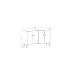 Casa si Gradina - Mobilier - Comode si corpuri - Comode - Comoda tv, Hanah Home, pal melaminat, alb, 120x30x75 cm, 327ODS1138 - Infinity.ro