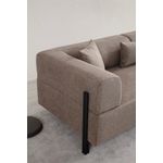 Casa si Gradina - Mobilier - Canapele si coltare - Canapele - Canapea 3 locuri, Hanah Home, lemn fag si pal, maro, 225x93x75 cm - Infinity.ro