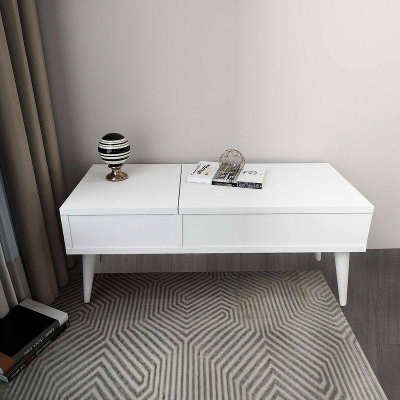 Casa si Gradina - Mobilier - Comode si corpuri - Masute de toaleta - Masa de machiaj, Hanah Home, pal melaminat, alb, 79.4x35x31 cm - Infinity.ro