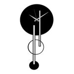 Casa si Gradina - Decoratiuni - Ceasuri - Ceas de perete decorativ, Wallxpert, metal, negru, 96x49 cm - Infinity.ro