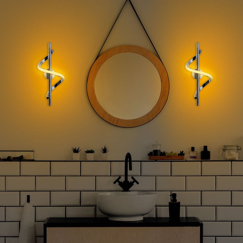 Casa si Gradina - Corpuri si surse de iluminat - Plafoniere, aplice si spoturi - Aplica, Opviq, metal, crom, 16x41x25 cm - Infinity.ro