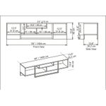 Casa si Gradina - Mobilier - Comode si corpuri - Comode - Comoda tv, Hanah Home, pal melaminat, negru, 150x35.2x40 cm - Infinity.ro