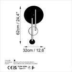 Casa si Gradina - Decoratiuni - Ceasuri - Ceas de perete decorativ, Wallxpert, metal, negru, 96x49 cm - Infinity.ro