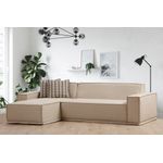 Casa si Gradina - Mobilier - Canapele si coltare - Coltare - Coltar, Hanah Home, material textil, crem, 167x272x100 cm - Infinity.ro