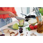 Casa si Gradina - Bucatarie si vesela - Vesela si tacamuri - Cutite si seturi de cutite - Cutit Santoku Slate, 17.5 cm, Otel, ABS, Argintiu/Albastru - Infinity.ro