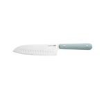 Casa si Gradina - Bucatarie si vesela - Vesela si tacamuri - Cutite si seturi de cutite - Cutit Santoku Slate, 17.5 cm, Otel, ABS, Argintiu/Albastru - Infinity.ro
