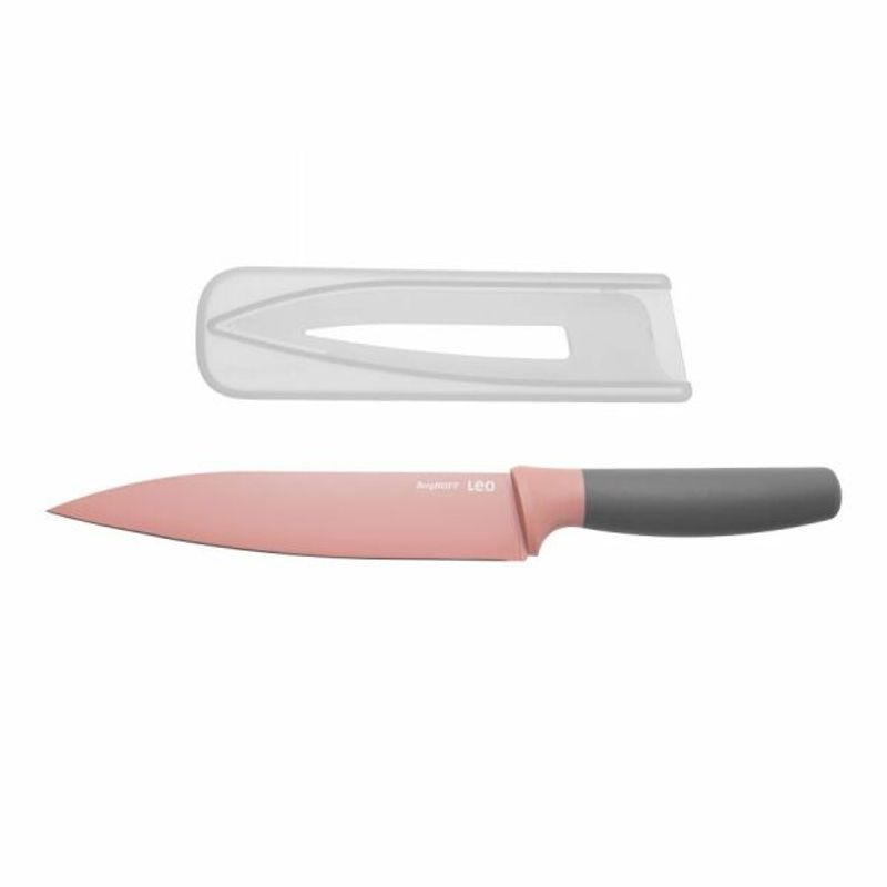 Casa si Gradina - Bucatarie si vesela - Vesela si tacamuri - Cutite si seturi de cutite - Cutit de transat, 19 cm, teaca de protectie, Otel, Roz - Infinity.ro