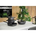 Casa si Gradina - Bucatarie si vesela - Vase pentru gatit - Tigai si seturi - Tigaie grill Stone, 26 cm, 2.1L, Aluminiu, Negru - Infinity.ro