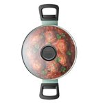 Casa si Gradina - Bucatarie si vesela - Vase pentru gatit - Oale si cratite - Cratita Sage, 20 cm, 2.9L, capac, Aluminiu, Sticla, Verde - Infinity.ro