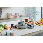 Casa si Gradina - Bucatarie si vesela - Vase pentru gatit - Oale si cratite - Cratita Slate, 20 cm, 2.9L, capac, Aluminiu, Sticla, Albastru - Infinity.ro