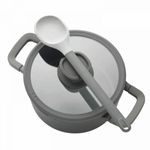 Casa si Gradina - Bucatarie si vesela - Vase pentru gatit - Oale si cratite - Cratita Stone, 18 cm, 2.1L, capac, maner lung, Aluminiu, Sticla, Negru - Infinity.ro