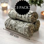 Casa si Gradina - Decoratiuni - Aromaterapie si lumanari - Odorizante camera - Set 3 bucati de salvie alba californiana, 10 cm, purificare spatiu, cristale, aura - Infinity.ro