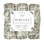 Casa si Gradina - Decoratiuni - Aromaterapie si lumanari - Odorizante camera - Set 3 bucati de salvie alba californiana, 10 cm, purificare spatiu, cristale, aura - Infinity.ro
