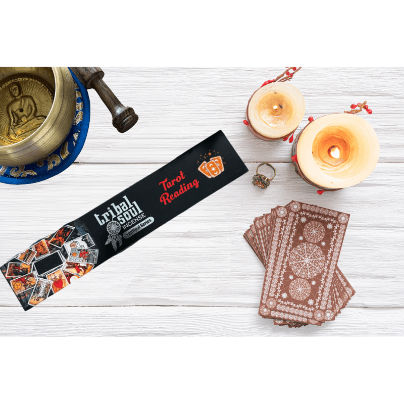 Casa si Gradina - Decoratiuni - Aromaterapie si lumanari - Odorizante camera - Set 5 pachete betisoare parfumate Tribal Soul, seria spiritual, suport ceramic inclus, 15g - Infinity.ro