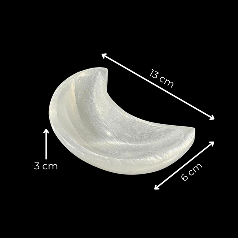 Casa si Gradina - Decoratiuni - Obiecte decorative - Accesorii decorative - Bol din selenit in forma de semiluna, 13 cm - Infinity.ro