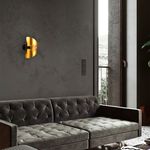 Casa si Gradina - Corpuri si surse de iluminat - Plafoniere, aplice si spoturi - Aplica, Opviq, metal, negru auriu, 17x13x30 cm - Infinity.ro