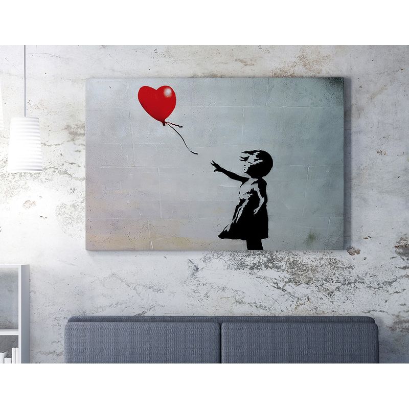 Casa si Gradina - Decoratiuni - Tablouri - Tablou canvas decorativ, Wallxpert, multicolor, 50x70 cm, 50% bumbac, 50% poliester, inspirat de Banksy - Infinity.ro