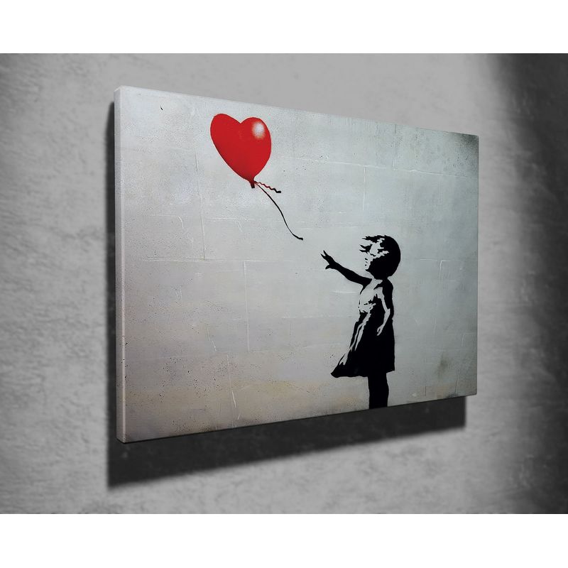 Casa si Gradina - Decoratiuni - Tablouri - Tablou canvas decorativ, Wallxpert, multicolor, 50x70 cm, 50% bumbac, 50% poliester, inspirat de Banksy - Infinity.ro