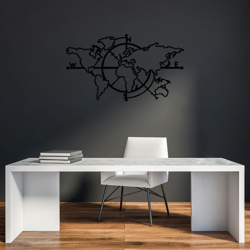 Casa si Gradina - Decoratiuni - Decoratiuni perete - Accesoriu decorativ de perete, Wallxpert, metal, negru, 118x68 cm - Infinity.ro
