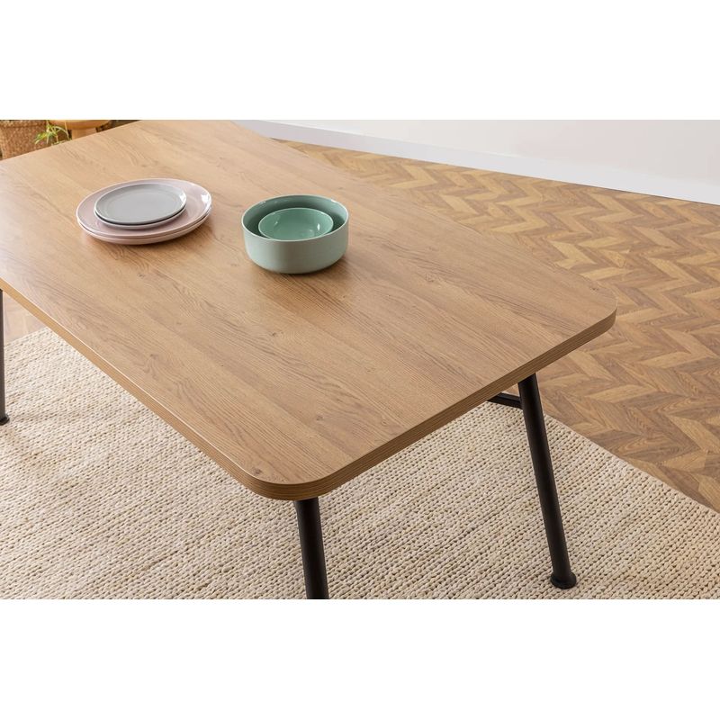 Casa si Gradina - Mobilier - Mese si birouri - Mese bucatarie si dining - Masa dining, Hanah Home, PAL melaminat, natural, 160x90x75 cm - Infinity.ro