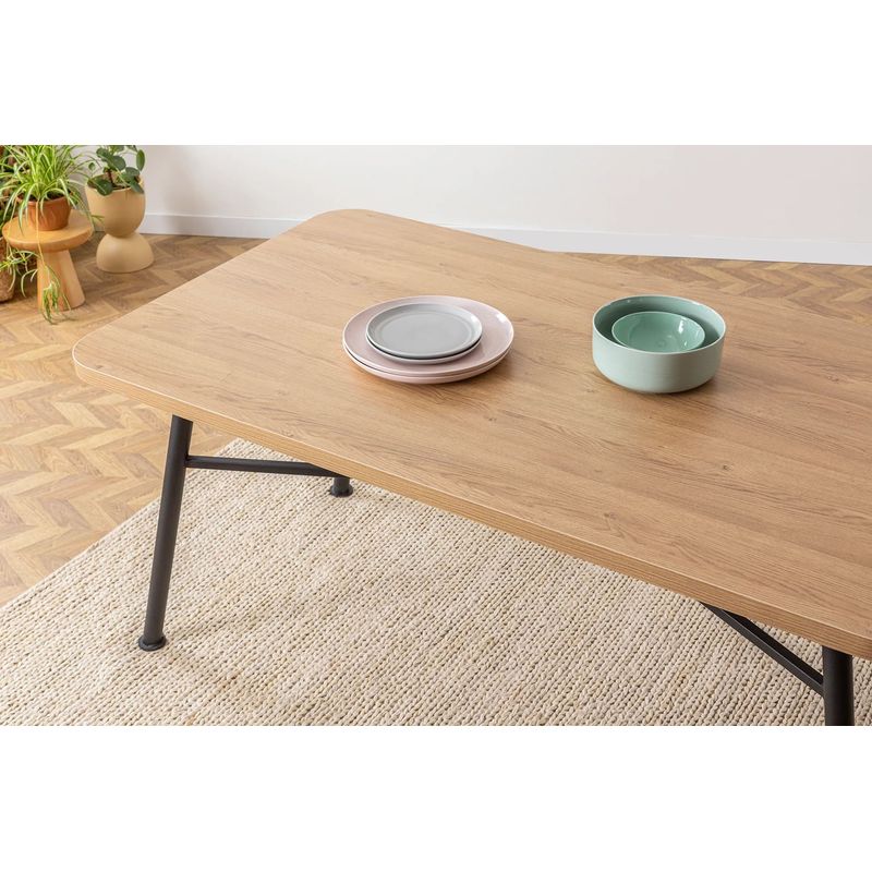 Casa si Gradina - Mobilier - Mese si birouri - Mese bucatarie si dining - Masa dining, Hanah Home, PAL melaminat, natural, 160x90x75 cm - Infinity.ro