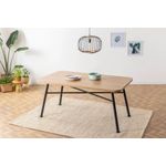 Casa si Gradina - Mobilier - Mese si birouri - Mese bucatarie si dining - Masa dining, Hanah Home, PAL melaminat, natural, 160x90x75 cm - Infinity.ro