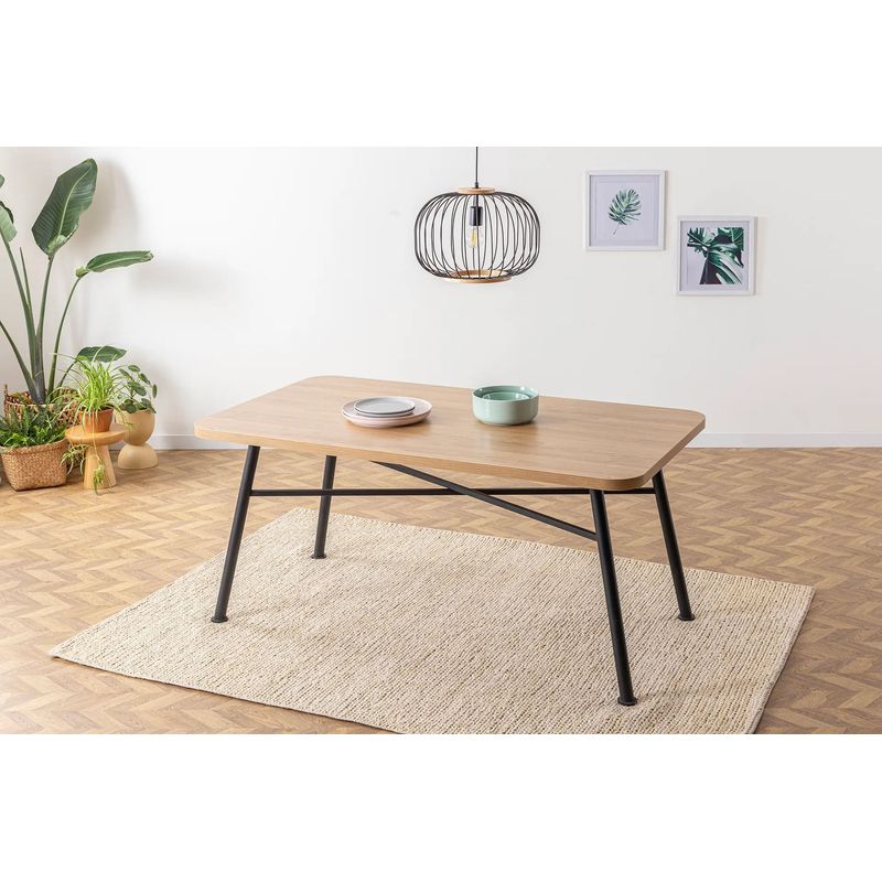 Casa si Gradina - Mobilier - Mese si birouri - Mese bucatarie si dining - Masa dining, Hanah Home, PAL melaminat, natural, 160x90x75 cm - Infinity.ro