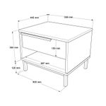 Casa si Gradina - Mobilier - Comode si corpuri - Noptiere - Noptiera, Hanah Home, pal melaminat, nuc, 53.6x44.5x42.4 cm - Infinity.ro
