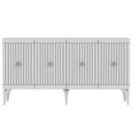 Casa si Gradina - Mobilier - Comode si corpuri - Console - Consola, Hanah Home, panou aglomerat cu melamina, alb argintiu, 150x40x79 cm - Infinity.ro