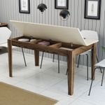 Casa si Gradina - Mobilier - Mese si birouri - Mese bucatarie si dining - Masa dining, Hanah Home, PAL melaminat, nuc crem, 145x88x75 cm - Infinity.ro