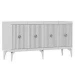 Casa si Gradina - Mobilier - Comode si corpuri - Console - Consola, Hanah Home, panou aglomerat cu melamina, alb argintiu, 150x40x79 cm - Infinity.ro