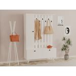 Casa si Gradina - Mobilier - Organizare si depozitare - Cuiere - Cuier, Hanah Home, pal melaminat, alb, 112x35x170 cm - Infinity.ro