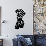Casa si Gradina - Decoratiuni - Decoratiuni perete - Accesoriu decorativ de perete, Wallxpert, metal, negru, 35x68 cm - Infinity.ro