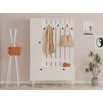 Casa si Gradina - Mobilier - Organizare si depozitare - Cuiere - Cuier, Hanah Home, pal melaminat, alb, 112x35x170 cm - Infinity.ro