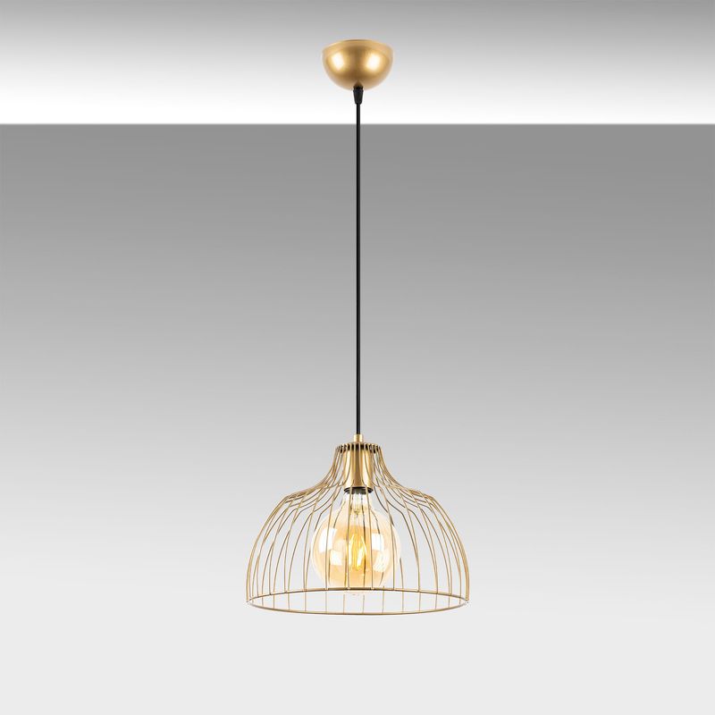 Casa si Gradina - Corpuri si surse de iluminat - Lustre si pendule - Candelabru, Opviq, metal, auriu stralucitor, 28x28x126 cm - Infinity.ro