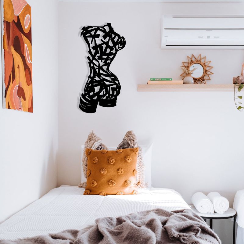 Casa si Gradina - Decoratiuni - Decoratiuni perete - Accesoriu decorativ de perete, Wallxpert, metal, negru, 35x68 cm - Infinity.ro