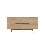 Casa si Gradina - Mobilier - Comode si corpuri - Console - Consola, Hanah Home, panou de particule melaminat, nuc, 160x44.5x74.3 cm - Infinity.ro