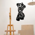 Casa si Gradina - Decoratiuni - Decoratiuni perete - Accesoriu decorativ de perete, Wallxpert, metal, negru, 35x68 cm - Infinity.ro